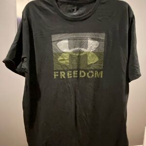 Under Armour Black and Green Freedom Tee